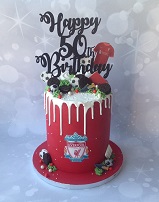Football drip cake 50th birthday